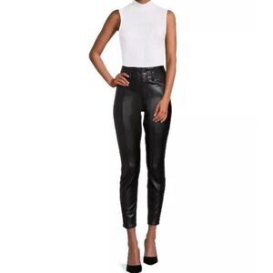 NEW Faux Leather Corset Jeans High Skinny Black JUNIORS Size 19/XXL WOMENS L???